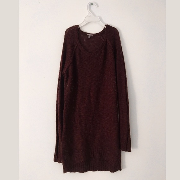 Maroon knitted sweater dress - Picture 1 of 4